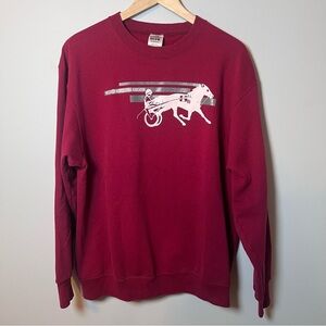 Wisconsin Harness Horse Association Crewneck Adult L Maroon Pullover Sweatshirt